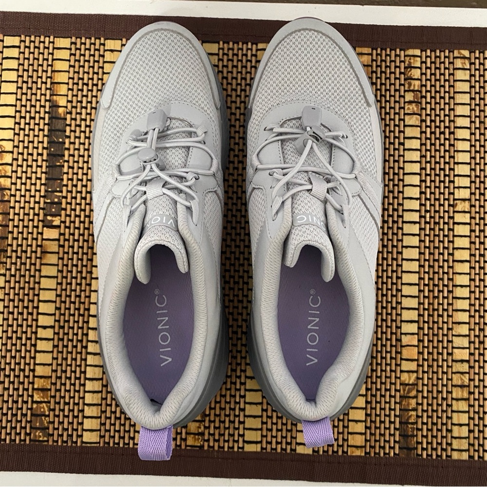 Vionic Sample Sneakers Womens 8 Gray Walking Comfort Orthotic Support Shoes - Picture 7 of 13